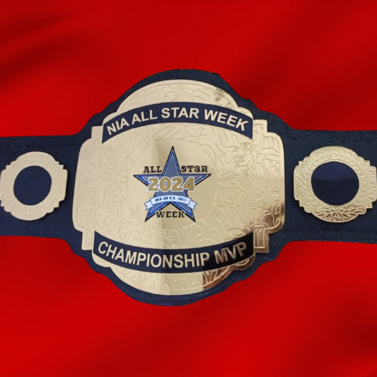 Custom Name and Star Logo Wrestling Championship Belt poshleathers-14b7