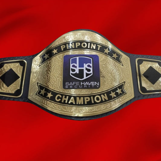Custom Name and SHS Logo Wrestling Championship Belt poshleathers-14b7