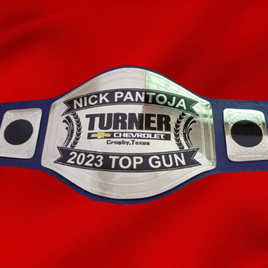 Custom Name and Turner Logo Wrestling Championship Belt poshleathers-14b7