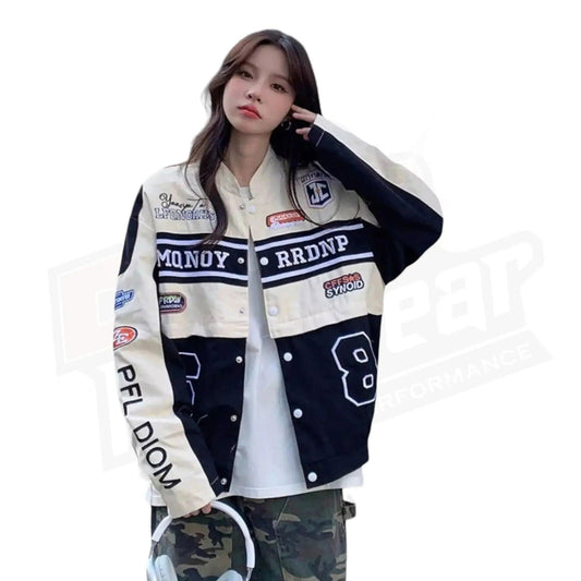 Vintage Bomber Race Car Jacket - Speedxcrafts