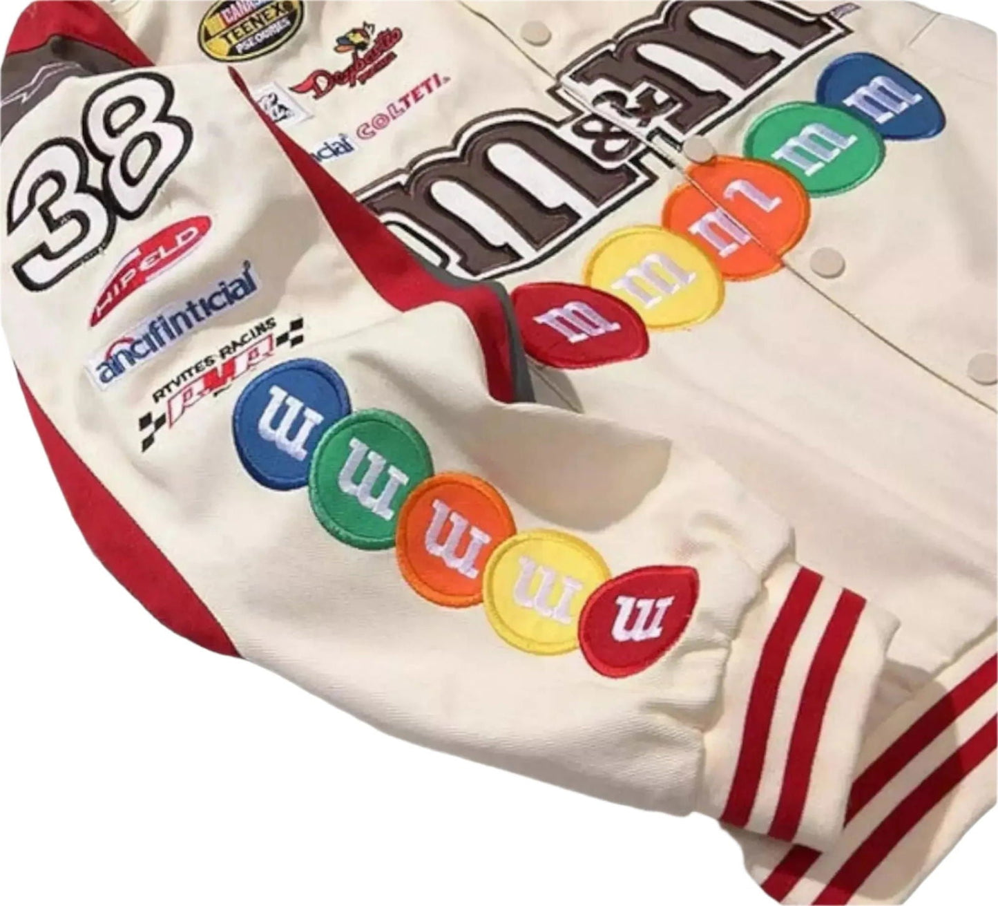 Vintage M&M Racing Jacket - Embroidered Classic Motorsport Gear - Ex Race Gear