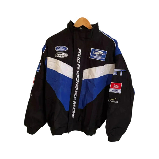 Vintage Navy/Blue Ford Performance Racing Bomber Jacket - Speedxcrafts
