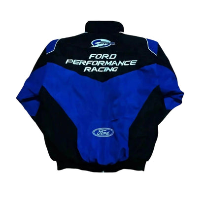 Vintage Navy/Blue Ford Performance Racing Bomber Jacket - Speedxcrafts
