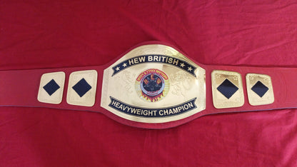 Custom HEW British Wrestling Championship Belt poshleathers-14b7