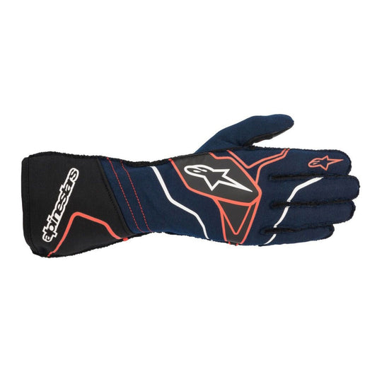 2022 Navy Black and Red Alpinestars Tech-1 ZX Glove Chicane Racewear