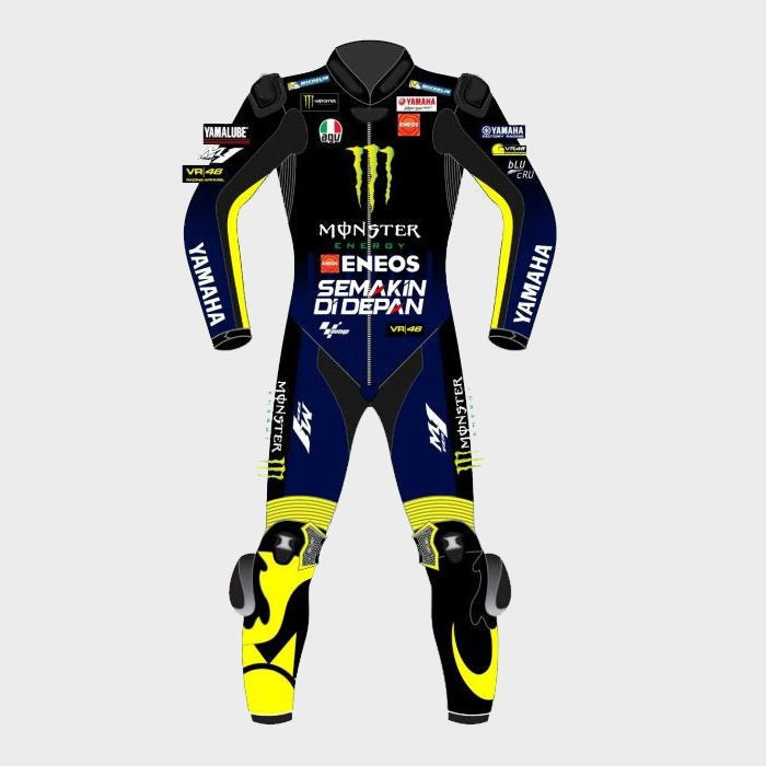 Yamaha Valentino Rossi 2019 Blue Motorcycle Suit Zees Moto