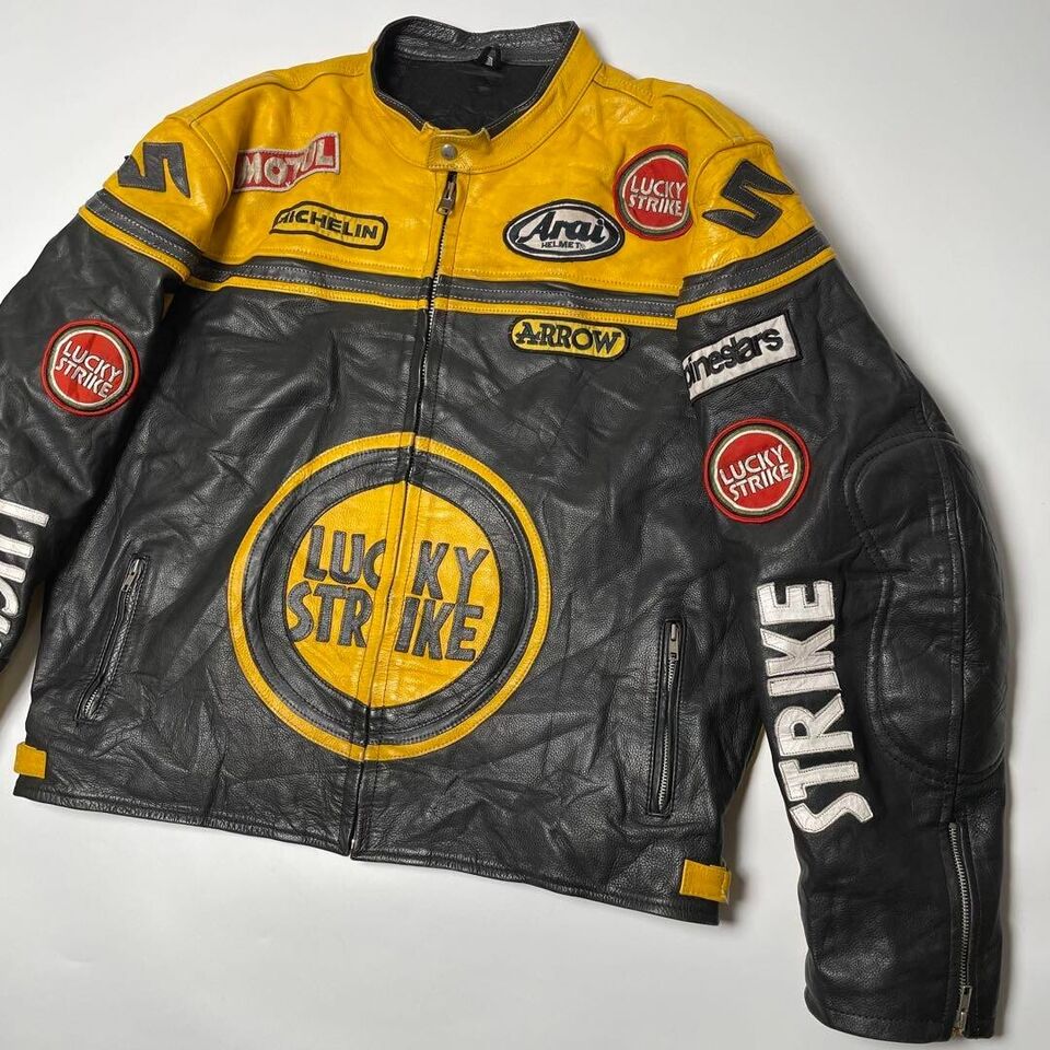 Lucky Strike Leather Jacket Men MotoLords