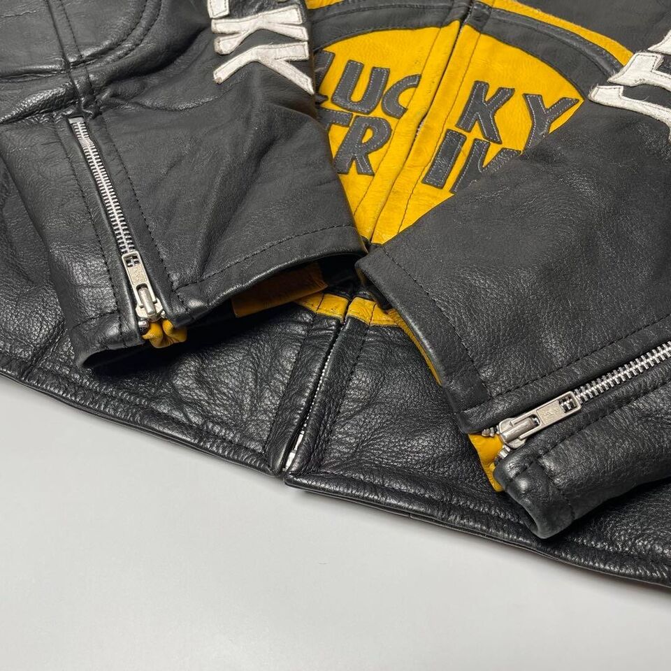 Lucky Strike Leather Jacket Men MotoLords