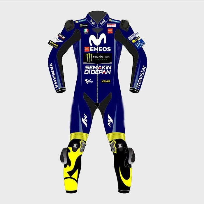 Yamaha Valentino Rossi 2018 Blue Motorcycle Suit Zees Moto